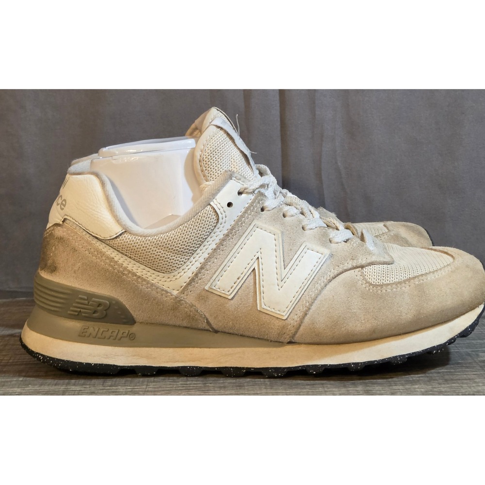 New Balance 574 Core Sneakers Women's 8.5 Men's 7 Tan White